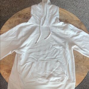 White Hoodie with Front Pocket